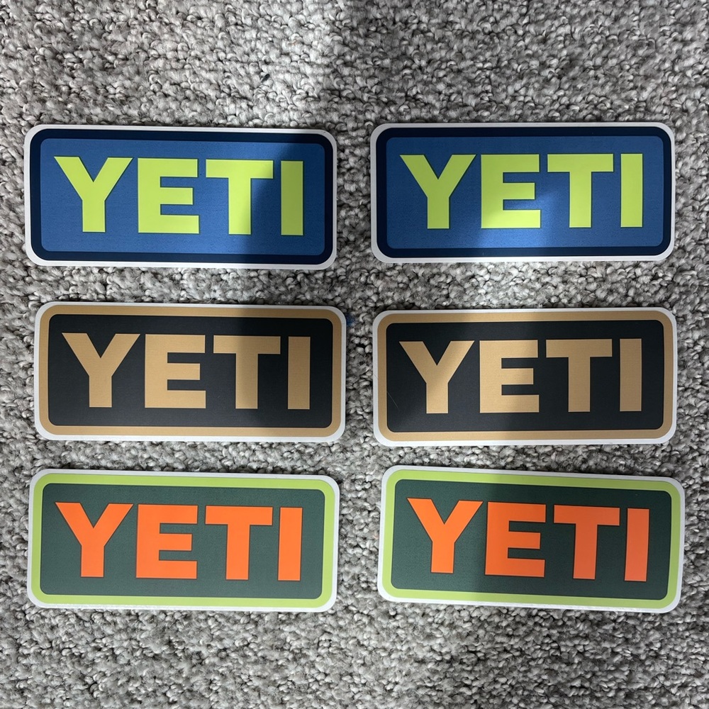 6 Yeti Stickers
